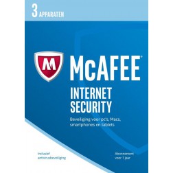McAfee Internet Security - Nederlands - 3 Apparaten - PC / Mac / iOS / Android