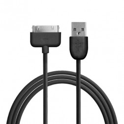 PURO Apple 30 pin Cable iPad 1 Meter - Zwart