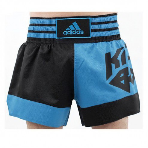 Adidas Thai En Kickboksshort Zwart/Blauw XXS