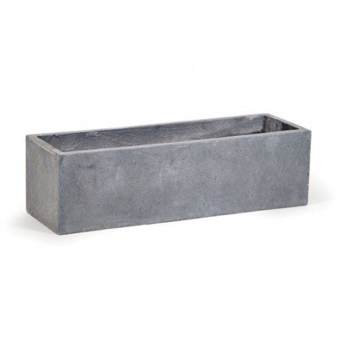 Clayfibre – bloempot balkonbak rechthoek L60 B17 H17 – Grijs