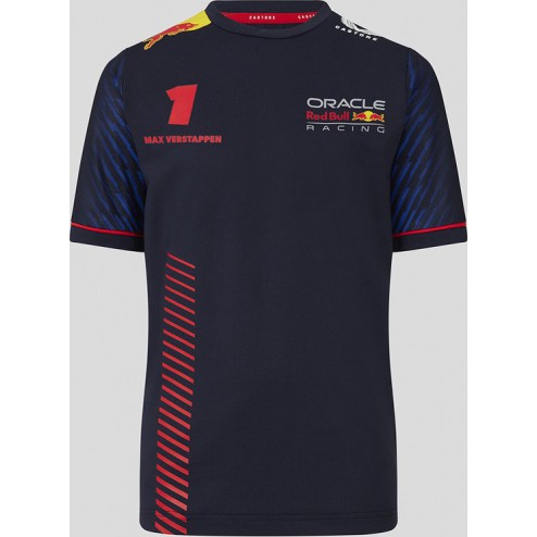 Red Bull Racing -Max Verstappen - Kids - Teamline Driver - T-Shirt - Blauw 