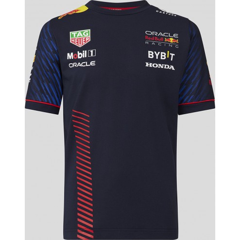 Red Bull Racing -Max Verstappen - Kids - Teamline - T-Shirt - Blauw 