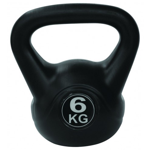 Tunturi Kettlebell - PVC - 6 kg - Zwart