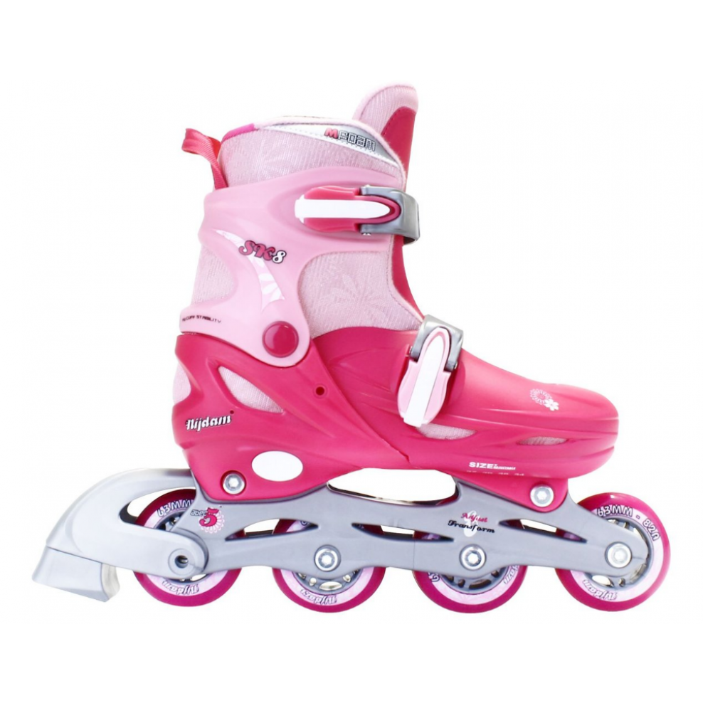 Insecten tellen Interessant voor het geval dat Nijdam Junior Inline Quads Junior Verstelbaar - Hardboot -Roze- Maat 30-33  | MeerDeals.nl