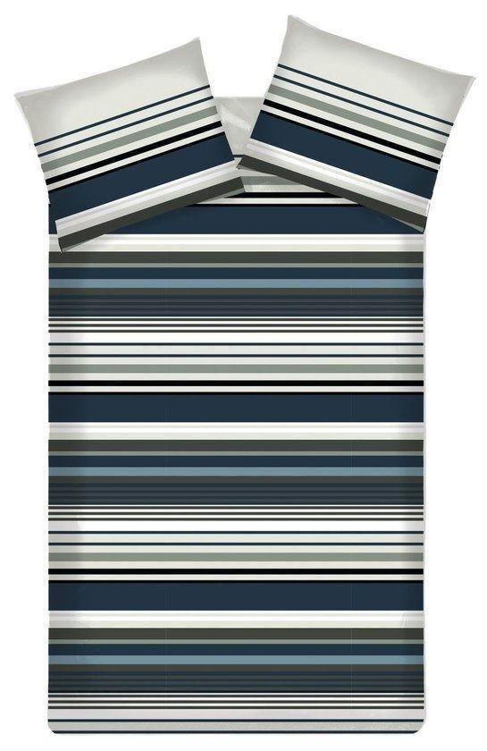 beddinghouse beachport dekbedovertrek 2 persoons 200x20 navy