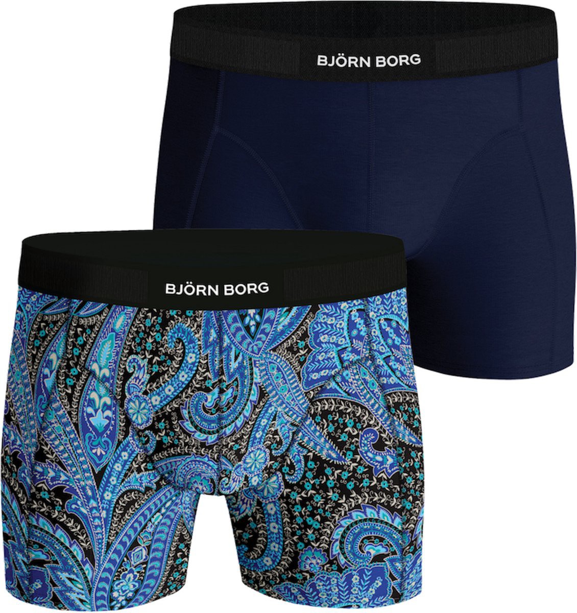 Björn Borg - Heren - 2 Pack Boxershorts - Blauw - Blauwprint - Dames - Merkkleding |