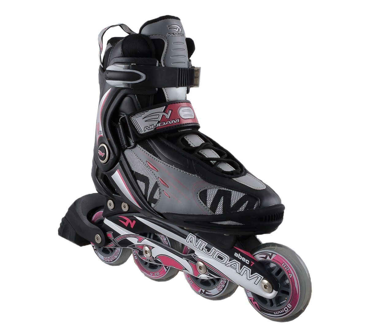 Nijdam Inlineskates Dames Roze/Grijs/Zwart 39 MeerDeals.nl