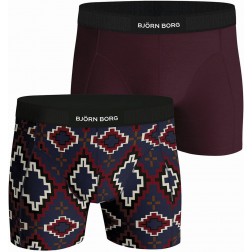 Björn Borg - Heren - 2 Pack Boxershorts - Rood - Witprint