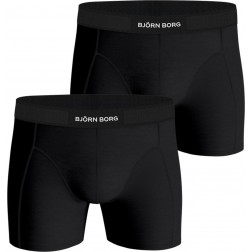 Björn Borg - Heren - Katoen Stretch - 2 Pack Boxershorts - Zwart