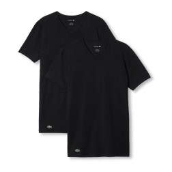 Lacoste Heren 2-pack T-shirt - V-neck Zwart - Maat XS S of M 