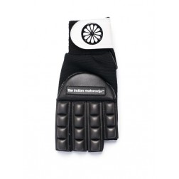 The Indian Maharadja Glove Long Finger Sr. - Zaalhockeyhandschoen - Links - Maat L - Zwart/ Wit