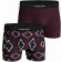 Björn Borg - Heren - 2 Pack Boxershorts - Rood - Witprint